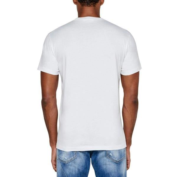DSquared2 Mens Dripping Maple Leaf Cotton T-Shirt - White - 