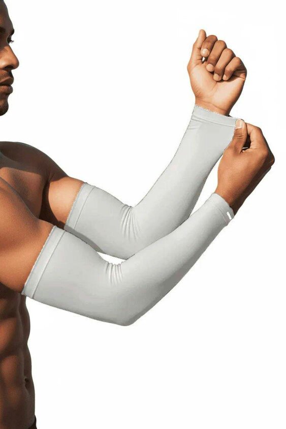 Anniou Men's UV Protection Arm Sleeves - Gray