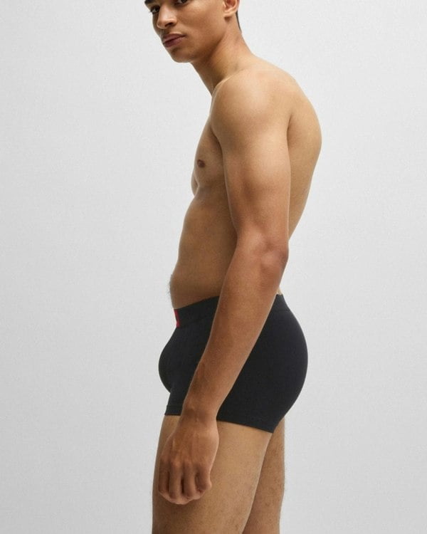 HUGO HUGO Galaxy Mens 3-Pack Trunks with Label Logo