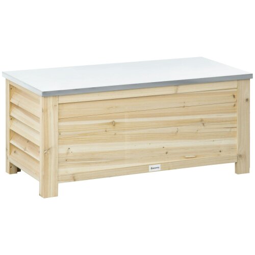 Wyld Haus Keno Fava Panelled Wood And Metal Outdoor Storage Box 155 Litre