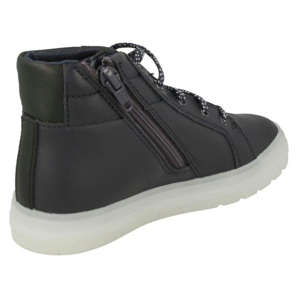 Clarks Boys Clarks Lace Up Detailed Light Up Ankle Boots Flare Fox K