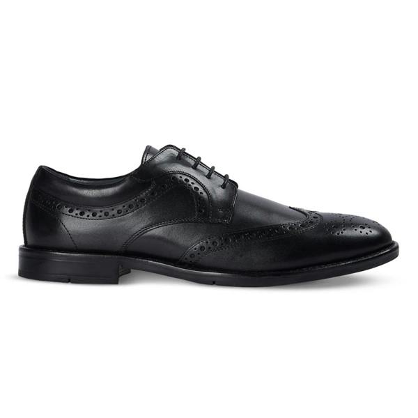 Paul Andrew Cambridge - Men's Black Wingtip Brogue Derby Shoes