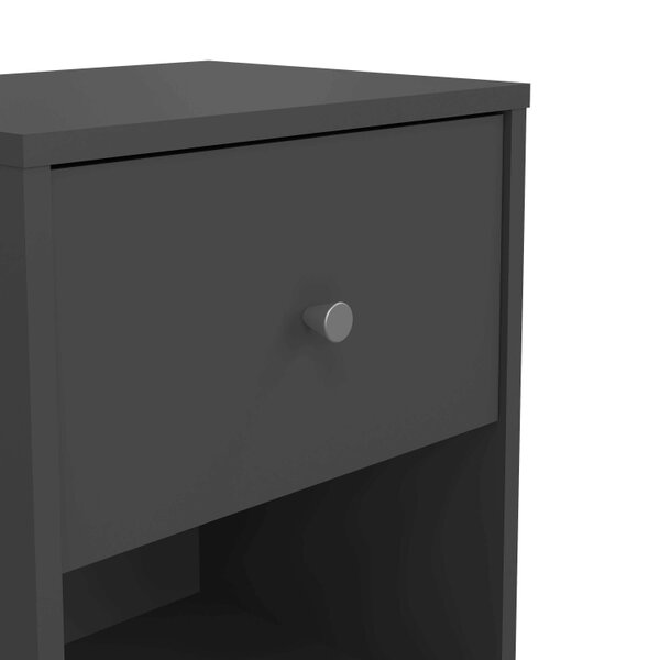 Wyld Haus Kaohsiung Dark Grey Bedside Table 1 Drawer