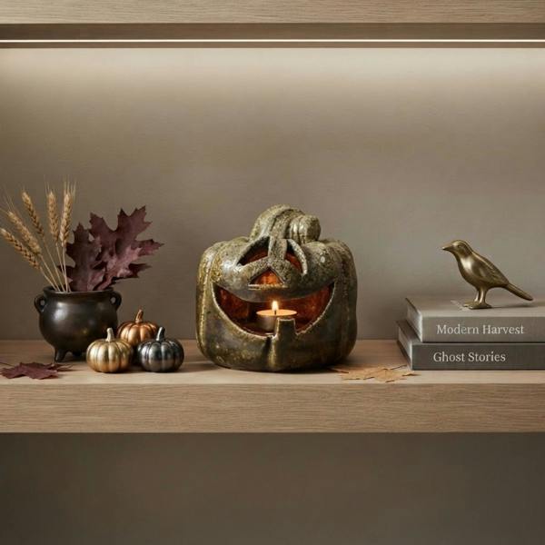 Garden Greatness Glazed LED Jack O’Lantern Statement Light