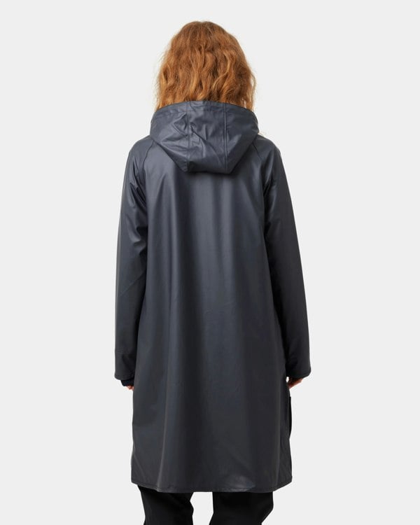 Ilse Jacobsen Rain Womens A-Line Rubberised Raincoat - Dark Indigo 660