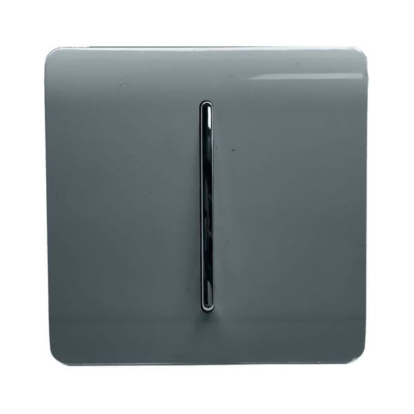 Trendi Switch 1 Gang Intermediate Rocker Light Switch in Warm Grey