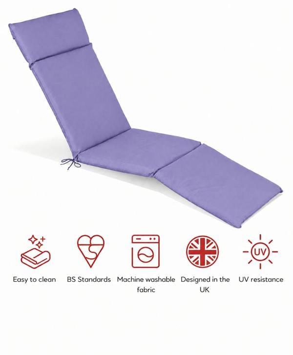SP Range Steamer Pad Garden Cushion Plum The Garden Furniture Shop