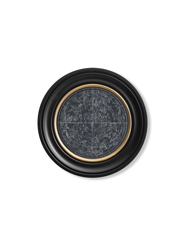 Exceptional Art c.1800 Map of Constellations - Round Frame