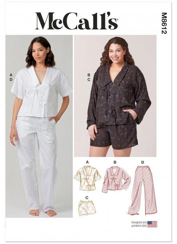 McCalls 8612 Paper Sewing Pattern – Women's Pyjamas, Easy