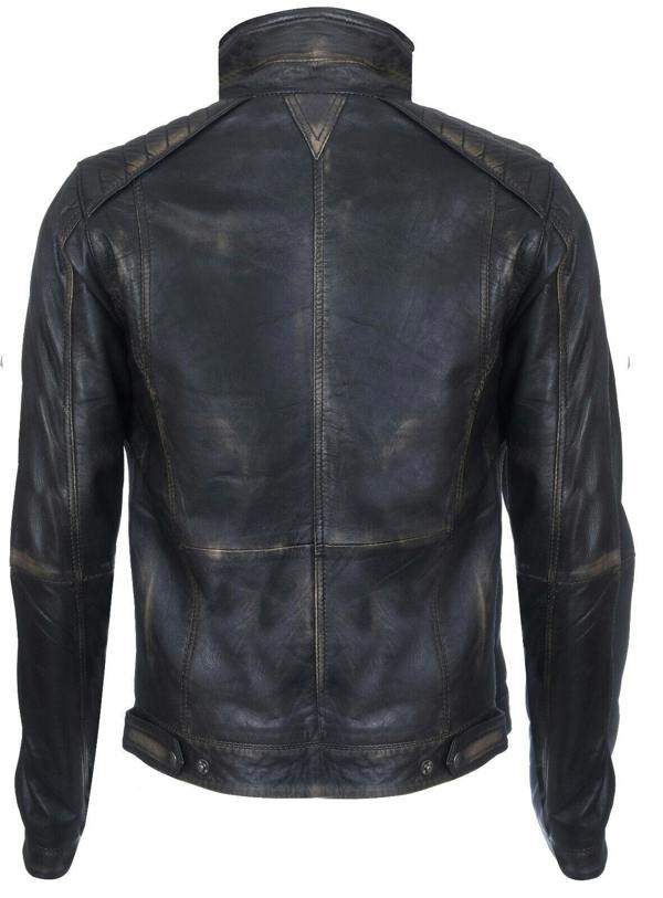 Infinity Leather Mens Vintage Leather Biker Distressed Motorcycle Jacket