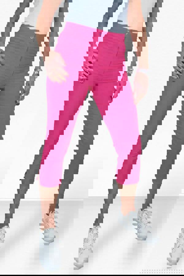 Paulo Due Women's Slim Cropped Capri Stretch Trousers