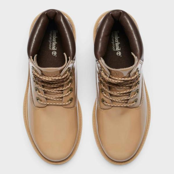 Timberland Premium 6 Inch Lace Waterproof Wheat Patent Leather