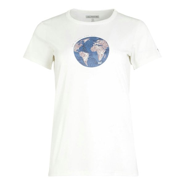 Regatta Womens/Ladies Fingal VIII Globe T-Shirt - White Linear Globe