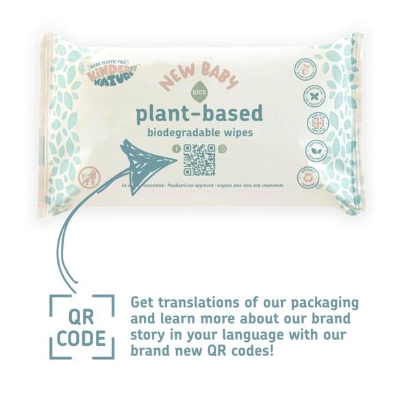 Kinder by Nature Plant-Based Baby Wipes - 56 wipes x 12 packs