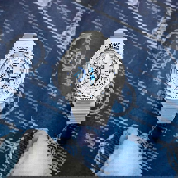 Casio Mens G-Shock Marvel Studios Fantastic Four White & Blue Dial Watch GA-2100HDS-7AER