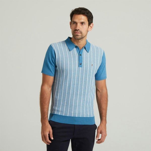 Gabicci G54M09 Mens Short Sleeve Knitted Polo Gabicci Classic - AQUA