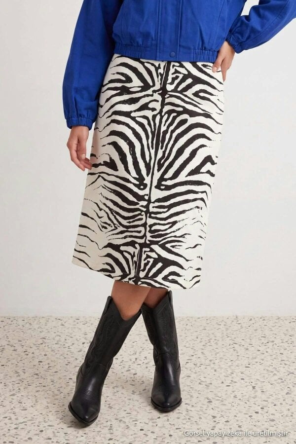 WOVCOR Midi Satin Skirt