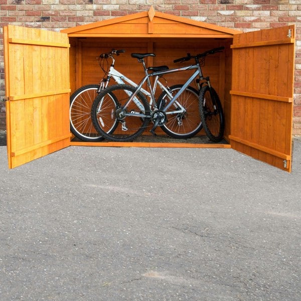 Shire Apex Bike Overlap Store no floor 7x3 - Best Shed