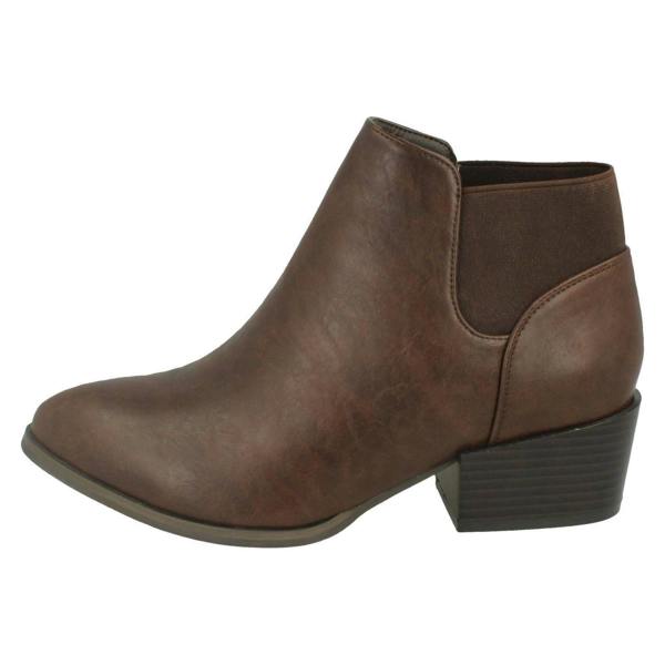 Spot On Ladies Spot On Heeled Ankle Boot