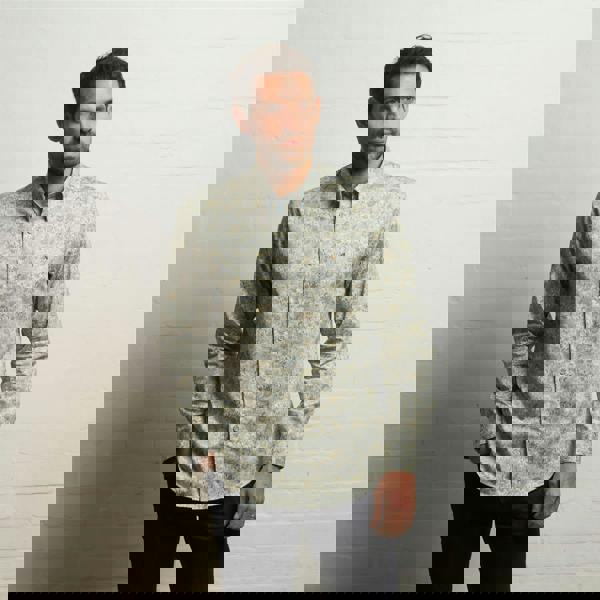 Gabicci G55W09 Long Sleeve Printed Woven Shirt Gabicci Classic ICEBERG