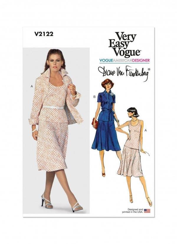 Vogue Sewing Pattern 2122, Jackets, Skirts, Tops, Vintage Style for Women, B5 (8-10-12-14-16) - Easy