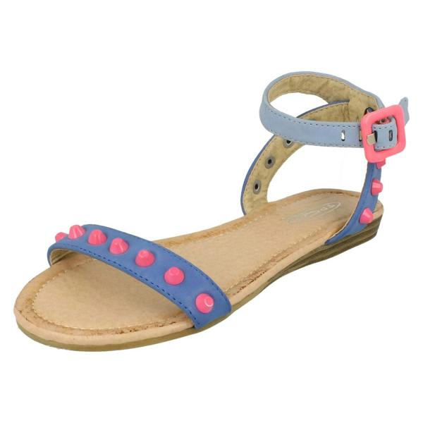 Spot On Girls Spot On Flat Ankle Strap Sandal H0116