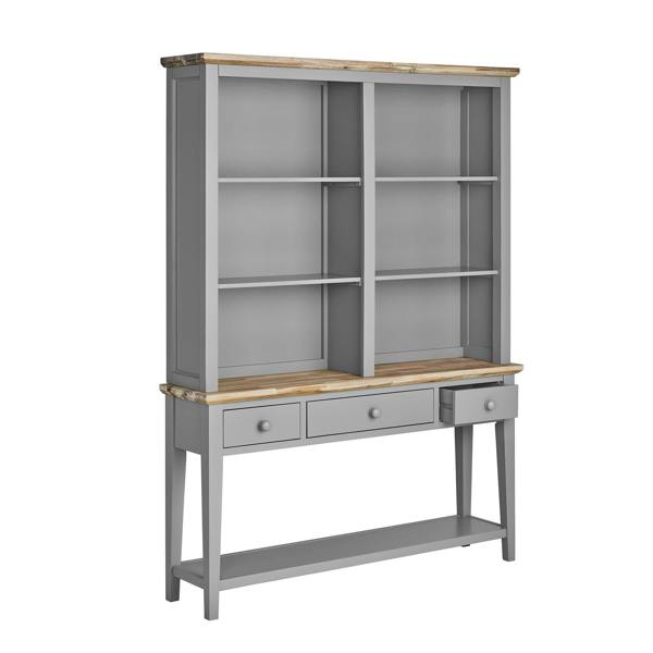 Statement Furniture Florence Console Table and Hutch, Display Cabinet with Shelves