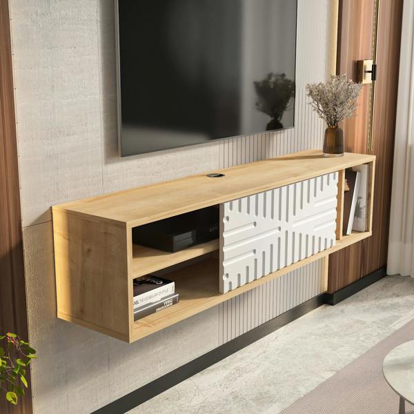 Decorotika Teo Floating TV Stand TV Cabinet for TV's up to 55"