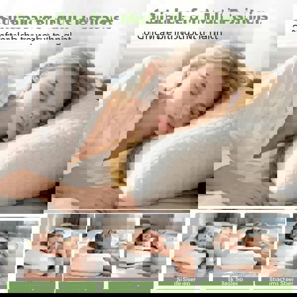 Lavio Contour Pillow Memory Foam for Neck Support Pressure Relief Hypoallergenic