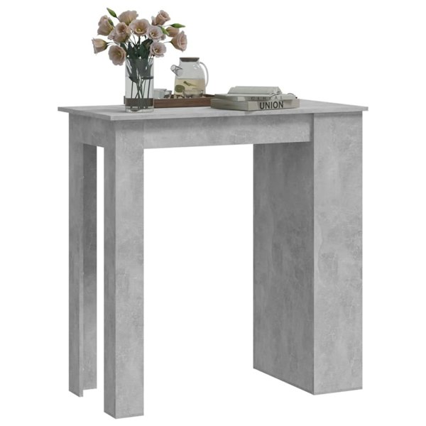 Berkfield Bar Table with Storage Rack Concrete Grey 102x50x103.5 cm