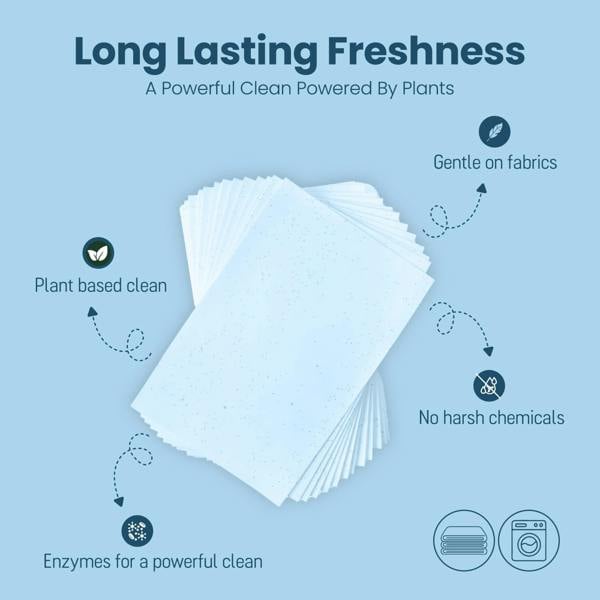 Green Edge 360 Ocean Breeze Eco Friendly Laundry Detergent Sheets