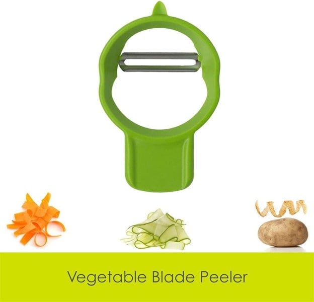 CALITEK Peeler Set of 3 Stainless Steel Blade with Nesting Design Multicoloured