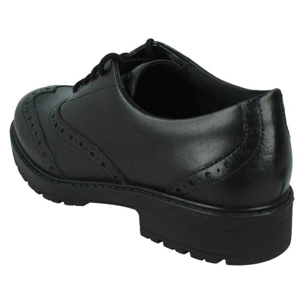 Clarks Girls Clarks Lace Up Brogue Detailed School Shoes Loxham Brogue Y