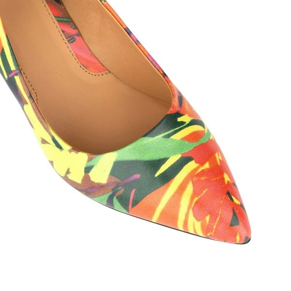 Embassy London Sophia Hollywood - Tropical - Women's pointed 4 inch pump in bright colours leather