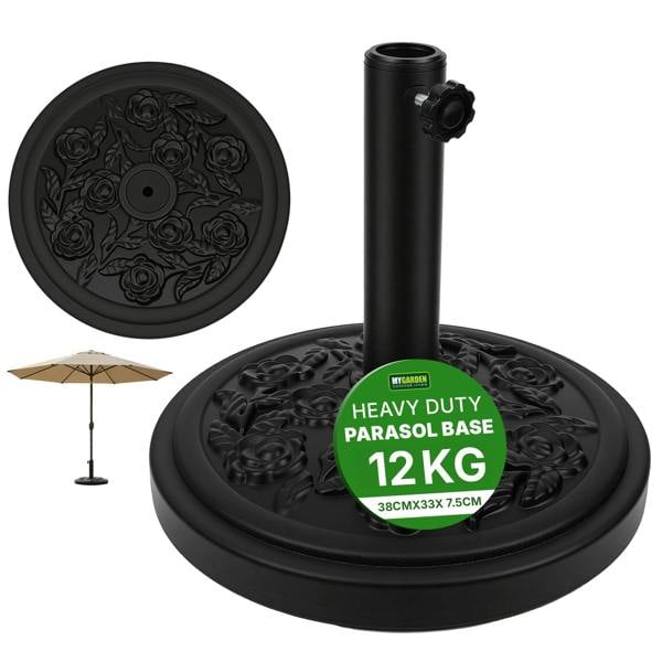 My Garden Outdoor Living My Garden Parasol Base 15kg-Heavy Duty Outdoor Umbrella Stand-Adjustable Knob & Locks Parasols Securely for Patio & Garden