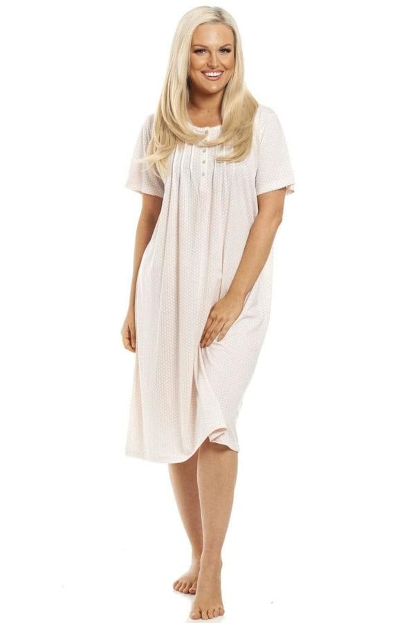 Stylish Honeycomb Print Jersey Nightdress