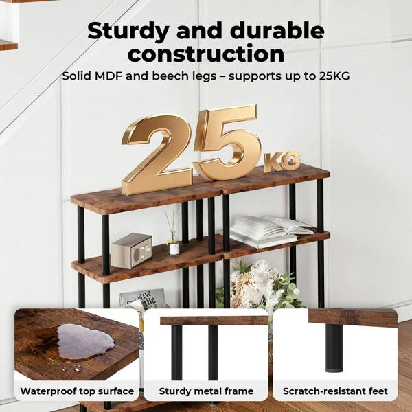 Levede Slim Side Table 3 Tier Narrow Sofa End Table Bedside Storage Stand