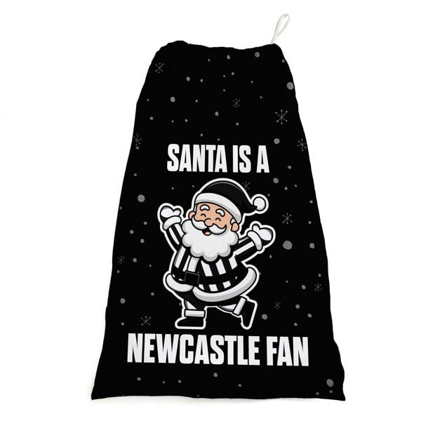 BritishmadeGifts Santa is a Newcastle Fan - Football Fan Santa Sack
