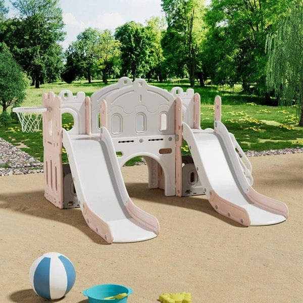 Toddler Two Slides Playset Living and Home