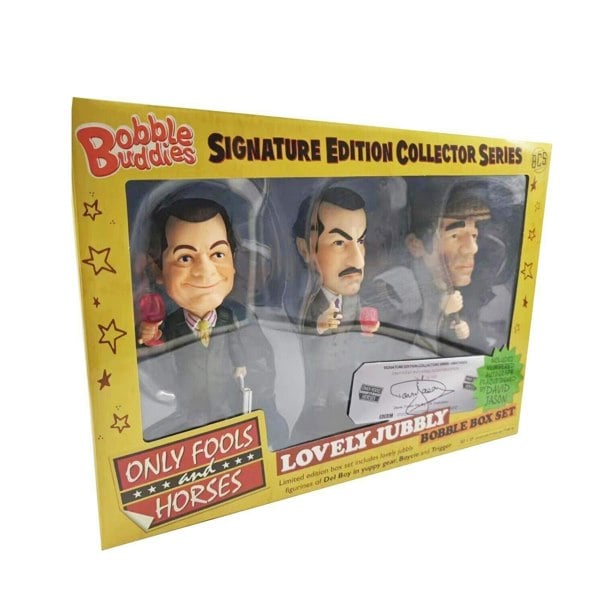 BCS Only Fools and Horses Bobble Buddies 7 Inch Signed By Sir David Jason Bobble Box Set BCOFBOX2