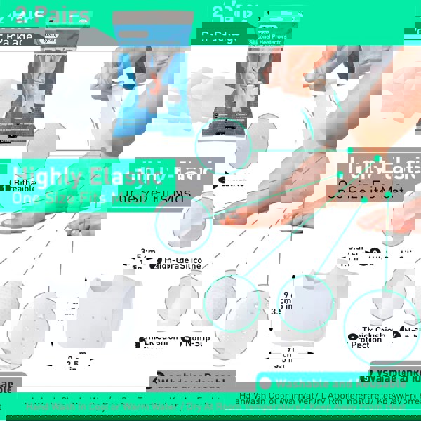 Silicone Heel Protectors (2 Pairs) to Prevent Blisters and Cracked Heels - aZengear