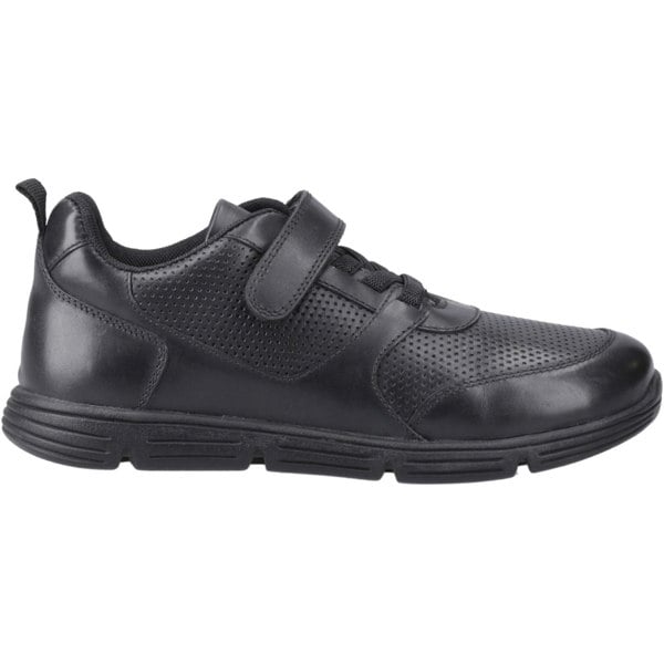 Hush Puppies Alfie Bungee Jnr Leather Boys's Black Shoes