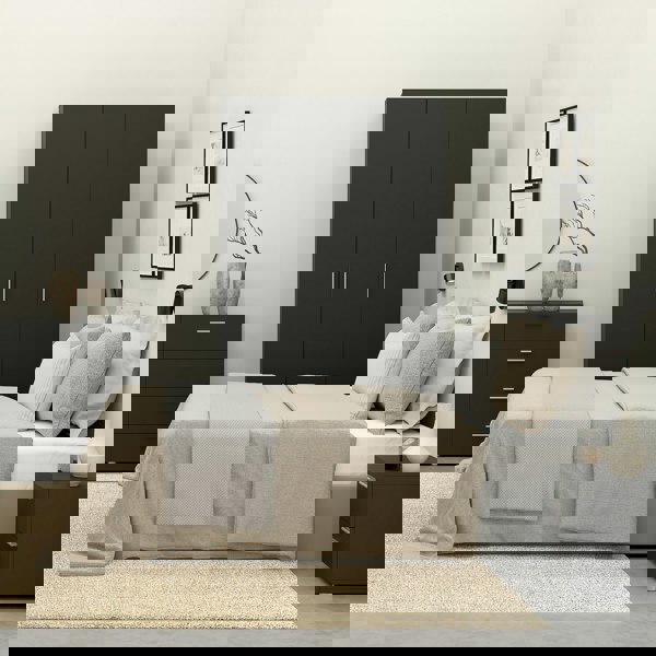 Furniture To Go Pepe Wardrobe with 3 doors in Black