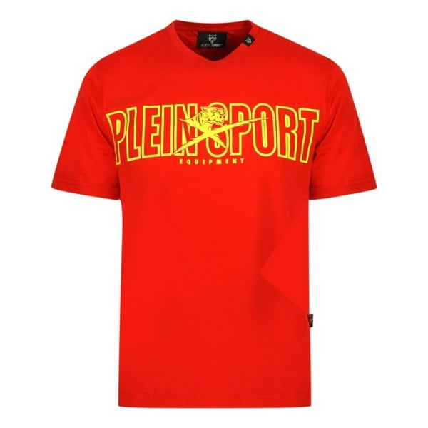 Plein Sport Bold Branded Logo T-Shirt - Red