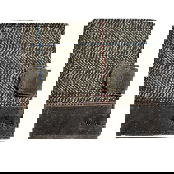 Tanners Boxed Bifold Hunter Leather Wool Tweed Wallet