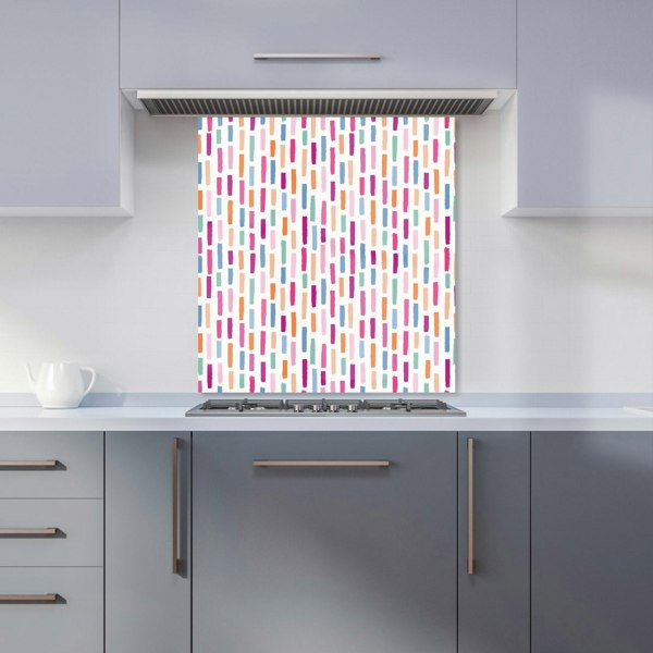 Warren Reed - Designer Vertical Abstract Brush Pattern Kitchen Splashback