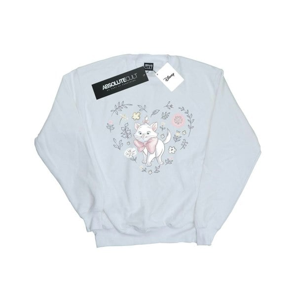 Disney Girls The Aristocats Marie Heart Sweatshirt - White