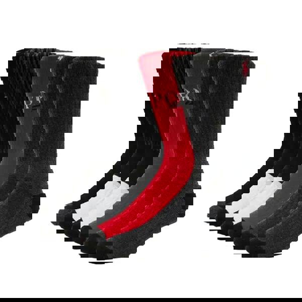 Ralph Lauren Mens Socks (Pack of 6) - Black/Red - 