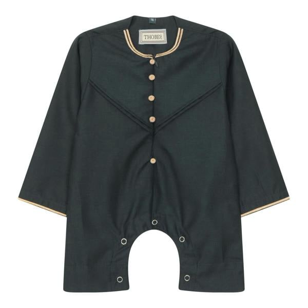 Infinity Leather Baby Boys Omani Eid Thobe  Saudi Emirati Jubba Robe Romper