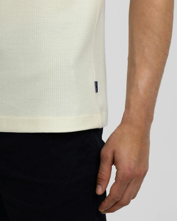 Steel & Jelly Tolworth - Textured Polo Shirt With Contrast Rib